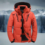 Men's Quilted Down Winter Jacket – Adjustable Hood