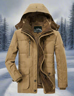 Men's Fur Lined Winter Jacket – Removable Hood