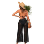 Women's Triangle Bikini Set – Halterneck, Cover-Up Pants