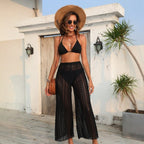 Women's Triangle Bikini Set – Halterneck, Cover-Up Pants