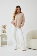 Women's Bishop Sleeve Knit Jumper – Cinched Cuffs