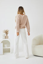 Women's Bishop Sleeve Knit Jumper – Cinched Cuffs