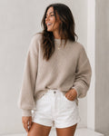 Women's Bishop Sleeve Knit Jumper – Cinched Cuffs
