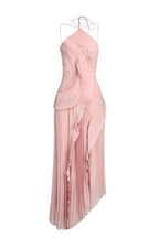 Eliza Pleated Ruffle Midi Dress – Cascade Frill, Sleeveless