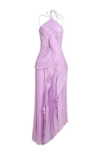 Eliza Pleated Ruffle Midi Dress – Cascade Frill, Sleeveless