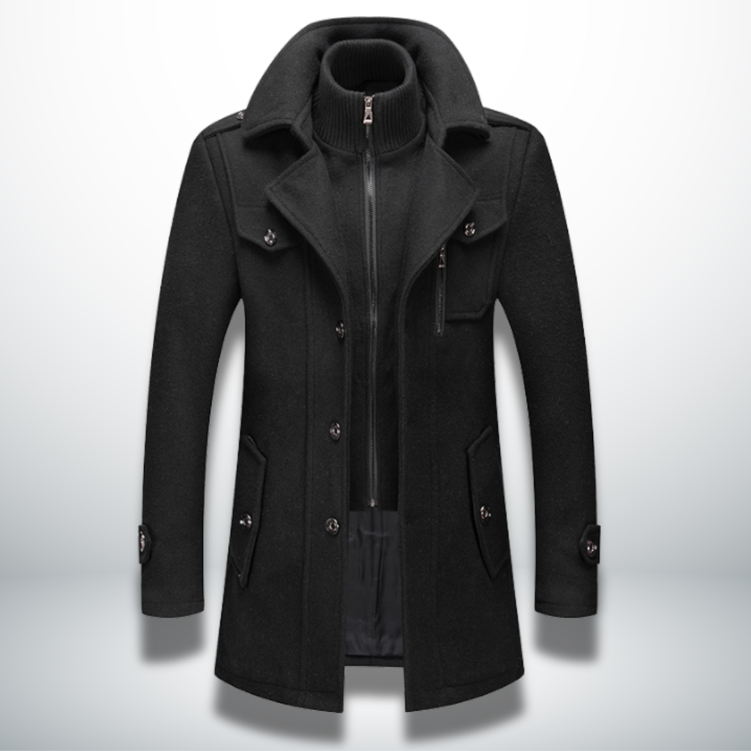 Men's Slim Fit Wool Blend Winter Coat