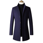 Men's Three-Button Single-Breasted Overcoat