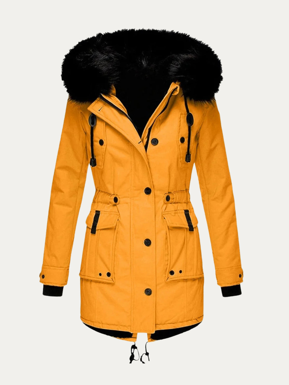 Mia | Faux Fur Hooded Cotton Parka