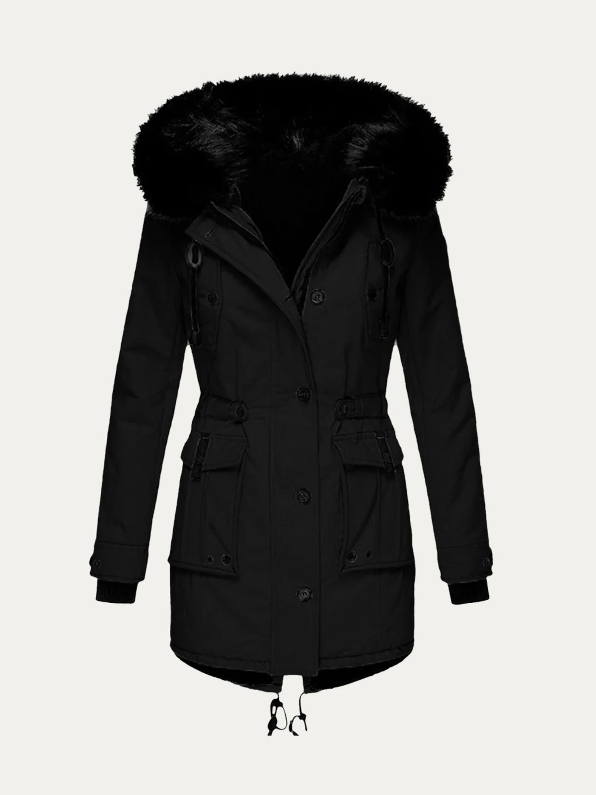 Mia | Faux Fur Hooded Cotton Parka