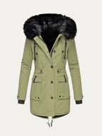 Mia | Faux Fur Hooded Cotton Parka