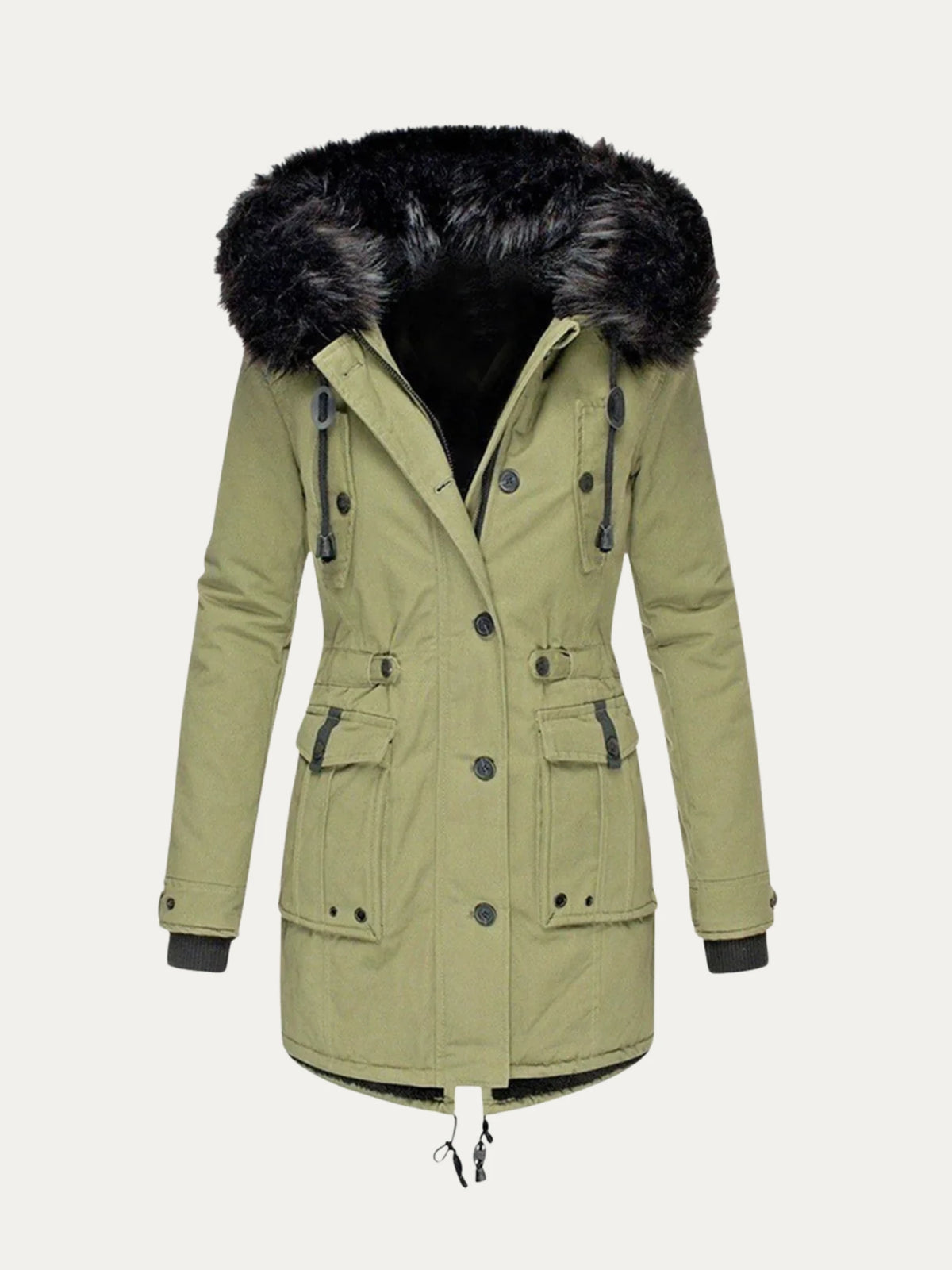 Mia | Faux Fur Hooded Cotton Parka