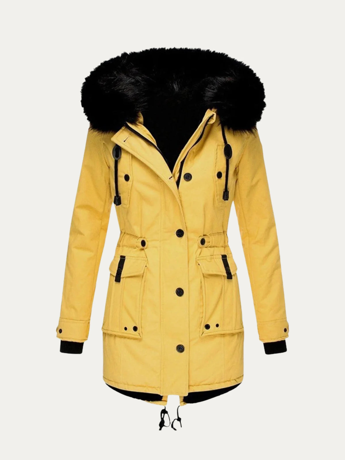 Mia | Faux Fur Hooded Cotton Parka
