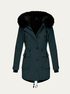 Mia | Faux Fur Hooded Cotton Parka