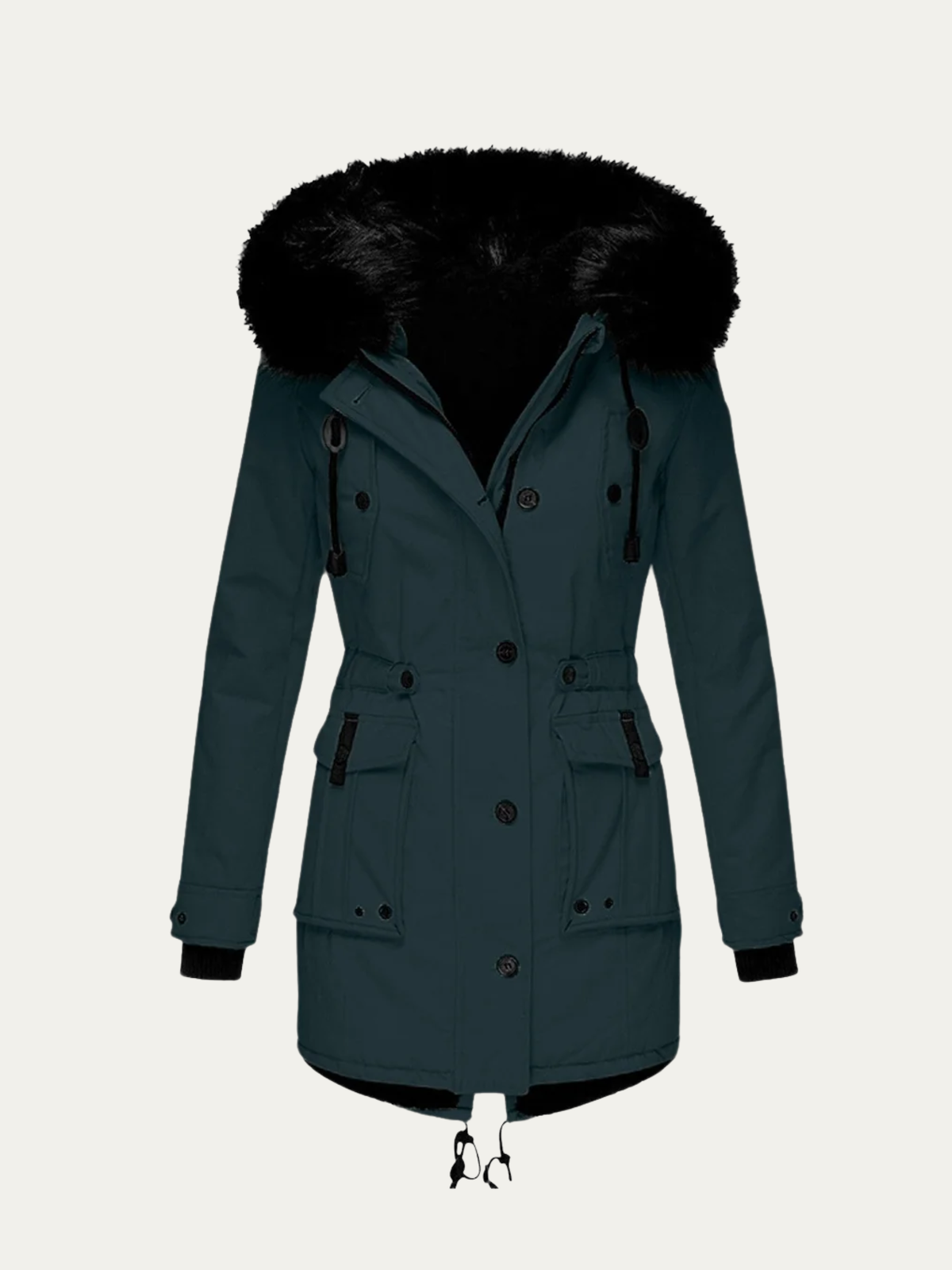 Mia | Faux Fur Hooded Cotton Parka