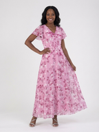 Anna | Flutter Sleeve Maxi Dress