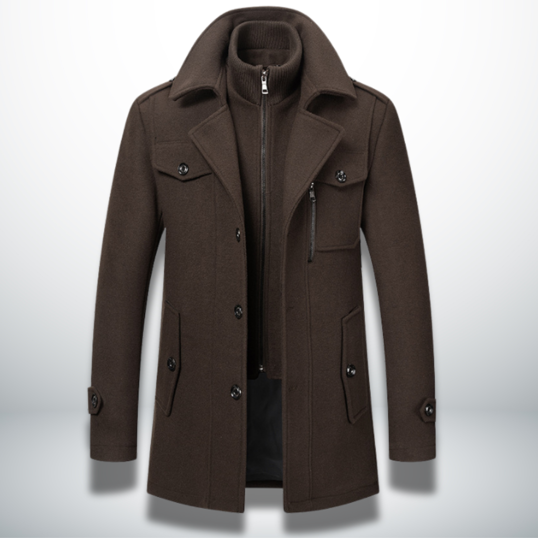 Men's Slim Fit Wool Blend Winter Coat