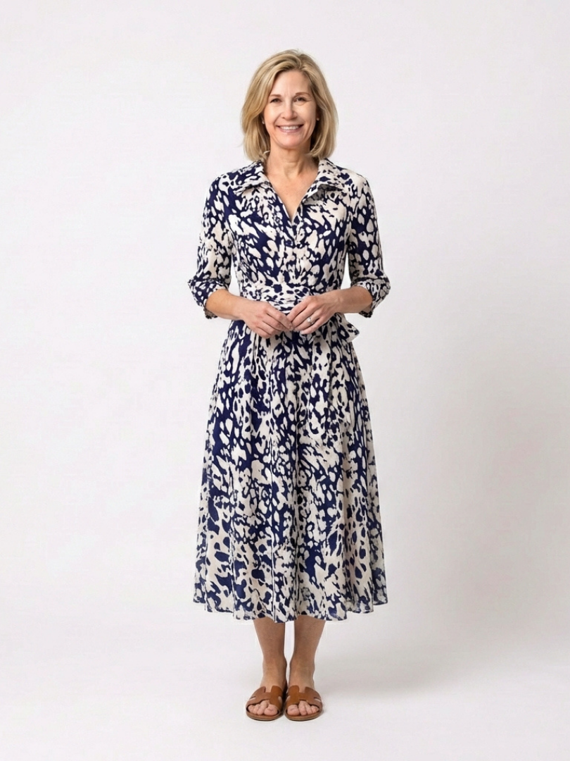 Sabrina | Collared Tie Waist Dress
