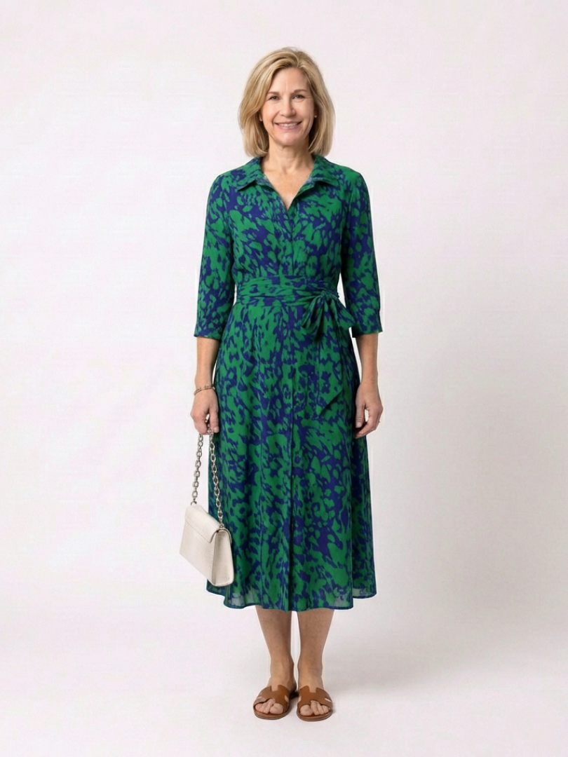 Sabrina | Collared Tie Waist Dress
