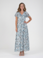 Anna | Flutter Sleeve Maxi Dress
