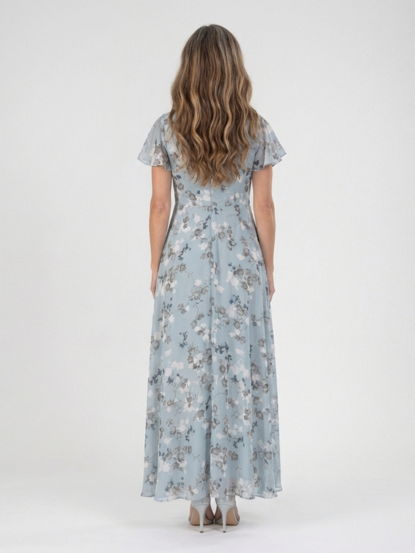 Anna | Flutter Sleeve Maxi Dress