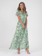 Anna | Flutter Sleeve Maxi Dress