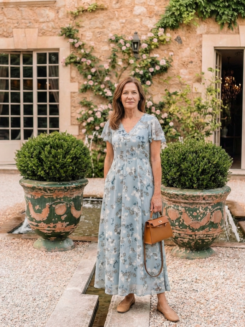 Anna | Flutter Sleeve Maxi Dress