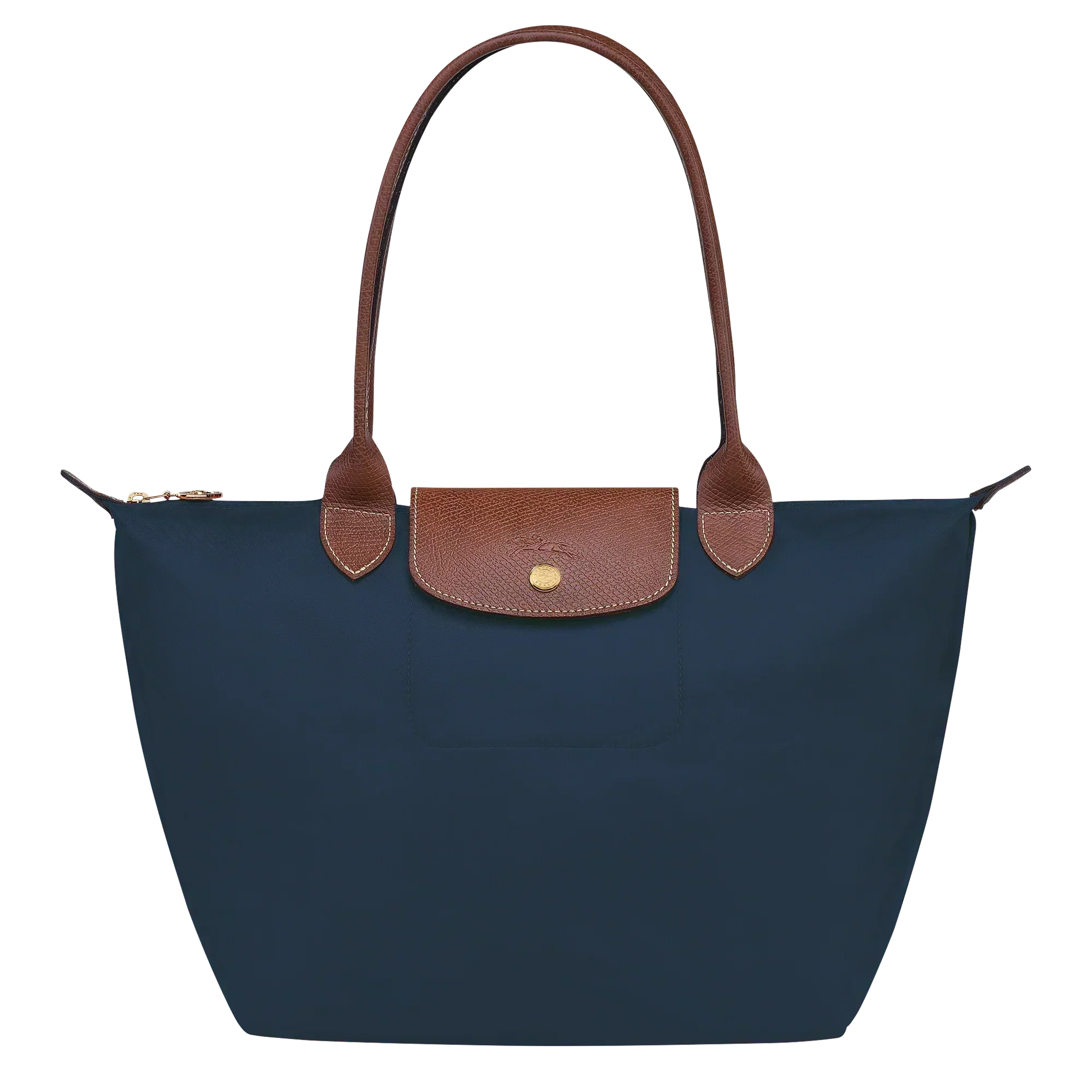 Women's Foldable Nylon Tote Bag – Zip & Snap Closure
