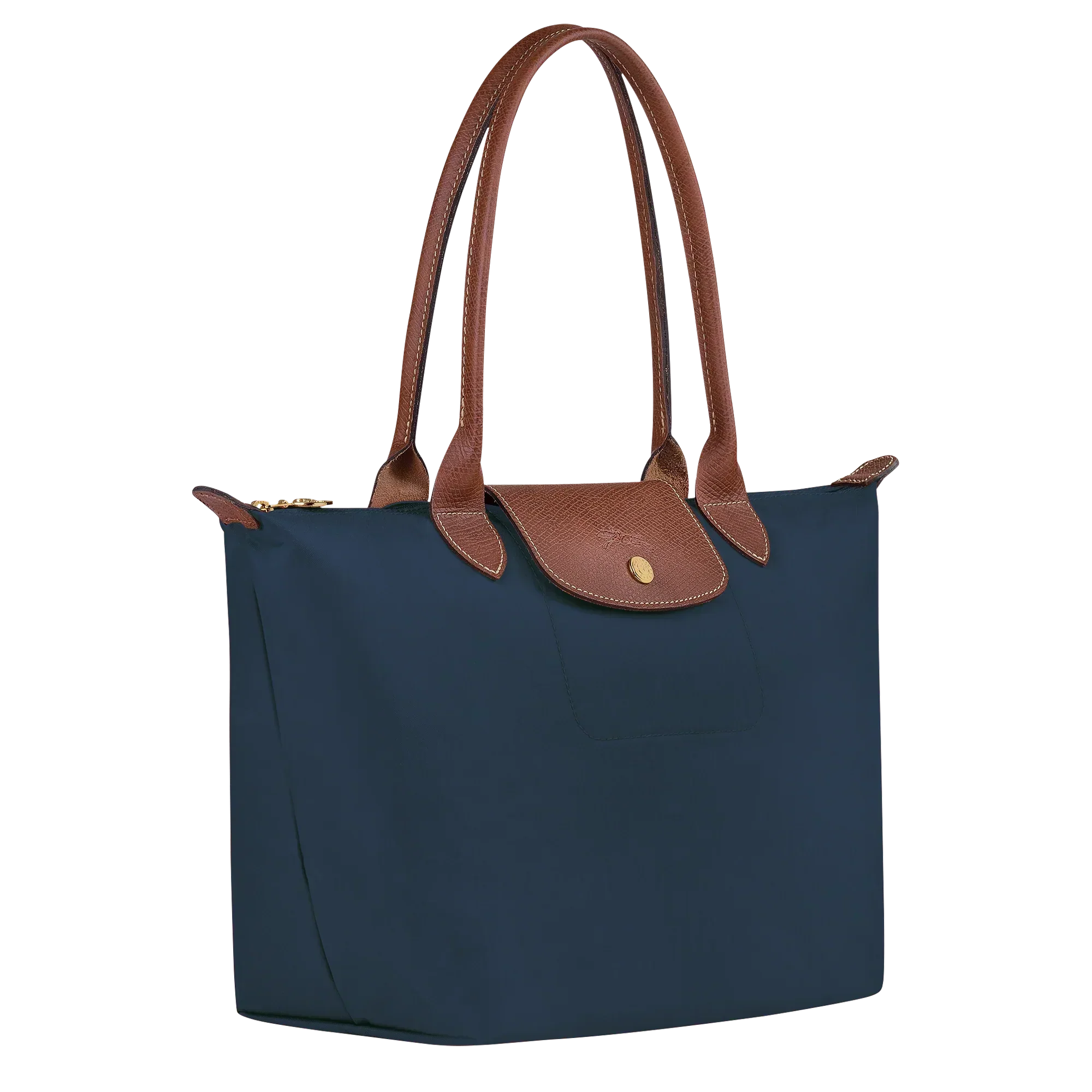 Women's Foldable Nylon Tote Bag – Zip & Snap Closure