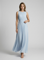 Elenora Pleated A-Line Maxi Dress