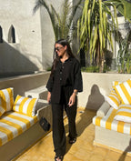 Linen | The Effortless Lapel & Wide-Leg Set