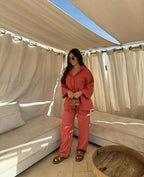 Linen | The Effortless Lapel & Wide-Leg Set