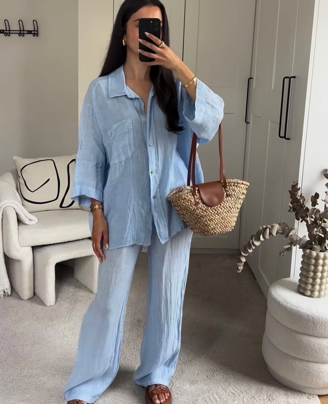 Linen | The Effortless Lapel & Wide-Leg Set
