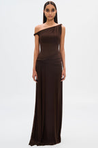 Lizzie Mesh Maxi Dress – Draped Design