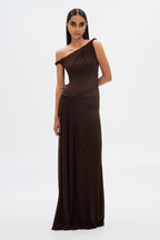 Lizzie Mesh Maxi Dress – Draped Design