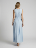 Elenora Pleated A-Line Maxi Dress