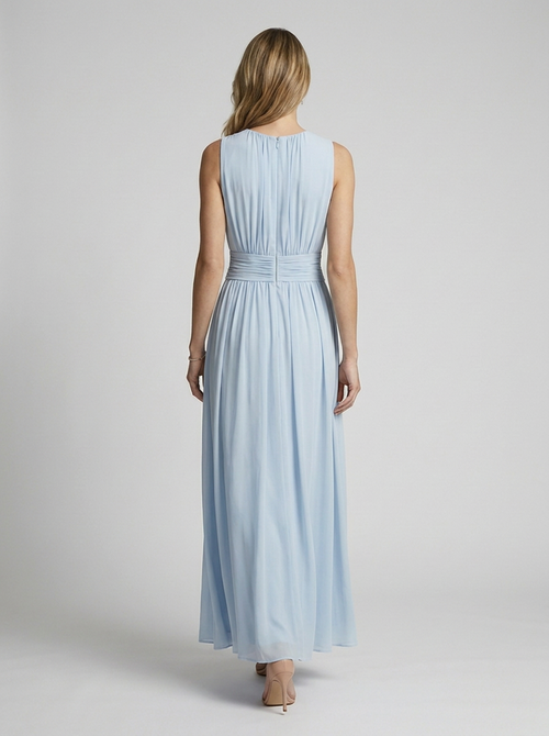 Elenora Pleated A-Line Maxi Dress