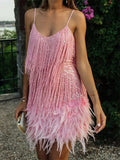 Evelyn | Luxe Sequin Fringe Mini Dress