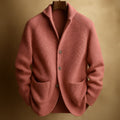 Men's Lightweight Ribbed Wool Cardigan