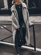 Women's Oversized Chunky Rib Knit Longline Cardigan