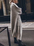 Women's Oversized Chunky Rib Knit Longline Cardigan