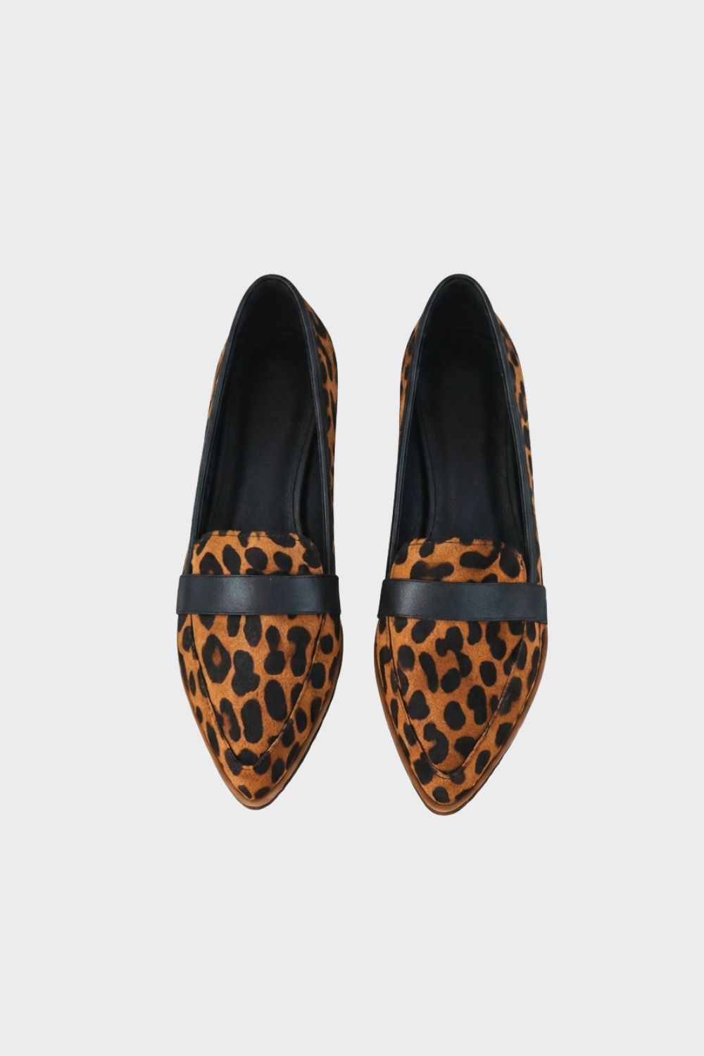 Women's Suede Pointed Toe Loafers – Block Heel