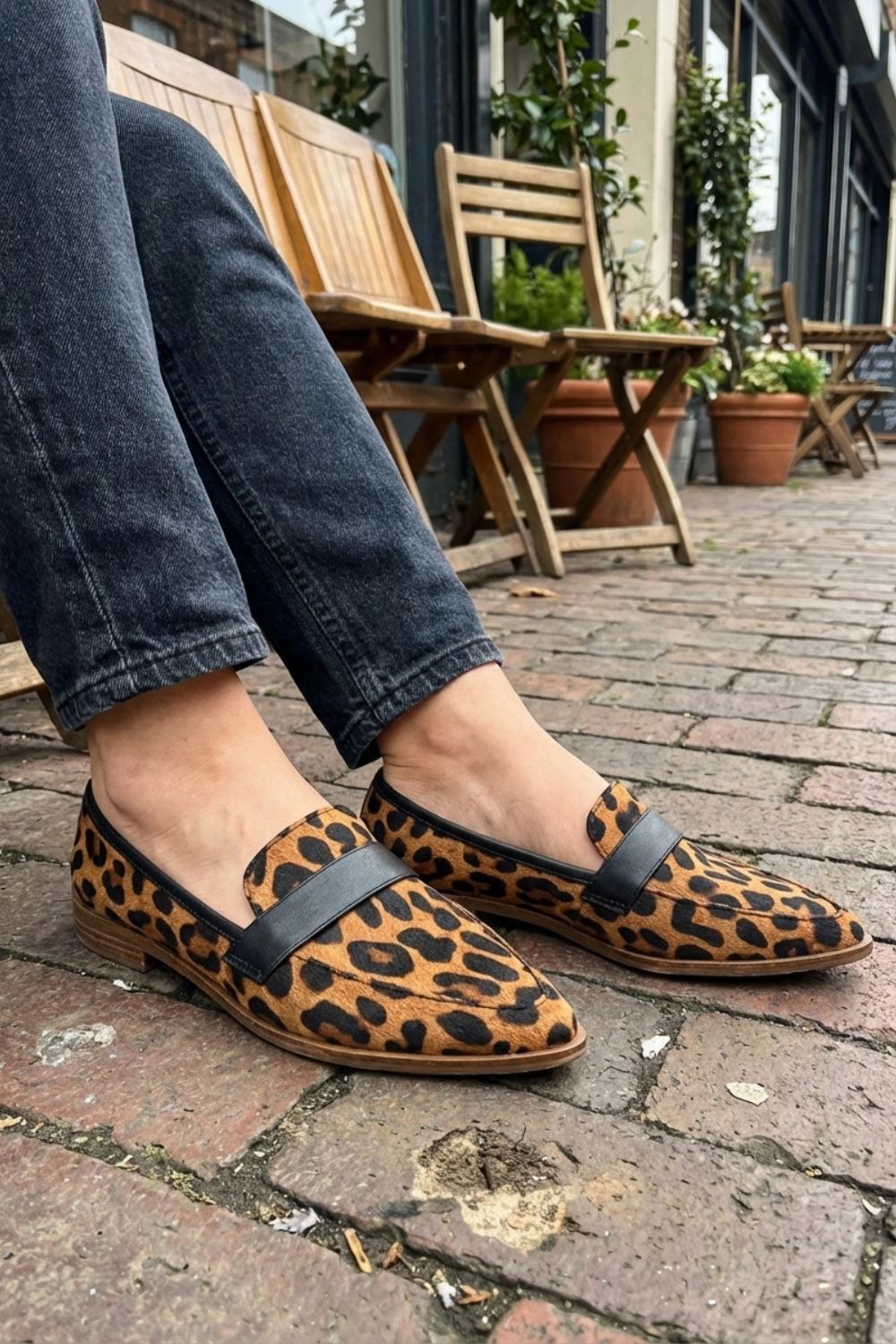 Women's Suede Pointed Toe Loafers – Block Heel