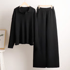 Women's Oversized Polo & Wide-Leg Trouser Set