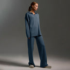 Women's Oversized Polo & Wide-Leg Trouser Set