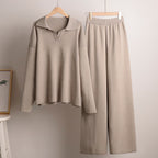 Women's Oversized Polo & Wide-Leg Trouser Set