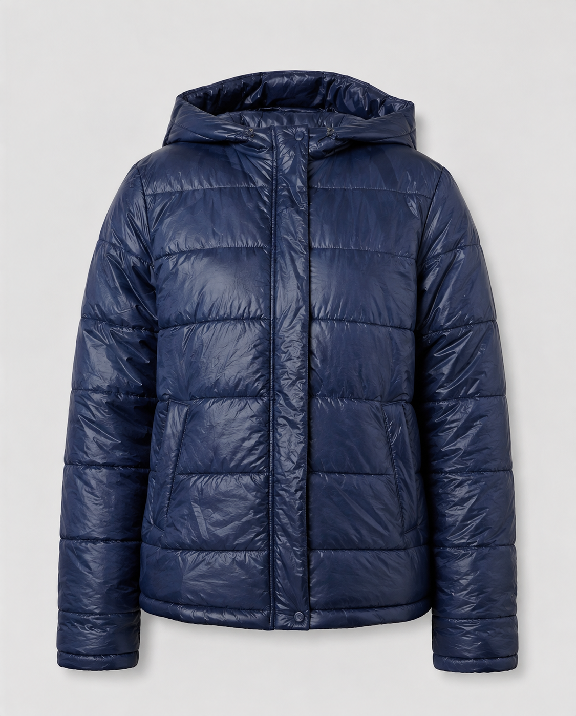 Women's Oversized Hooded Puffer Jacket – Zip Front