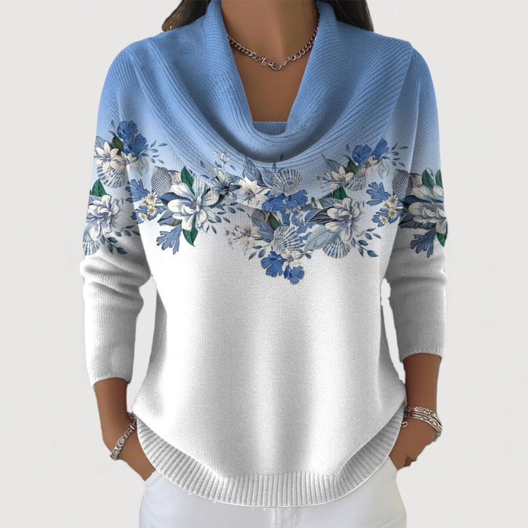 Alora floral jumper with soft neckline