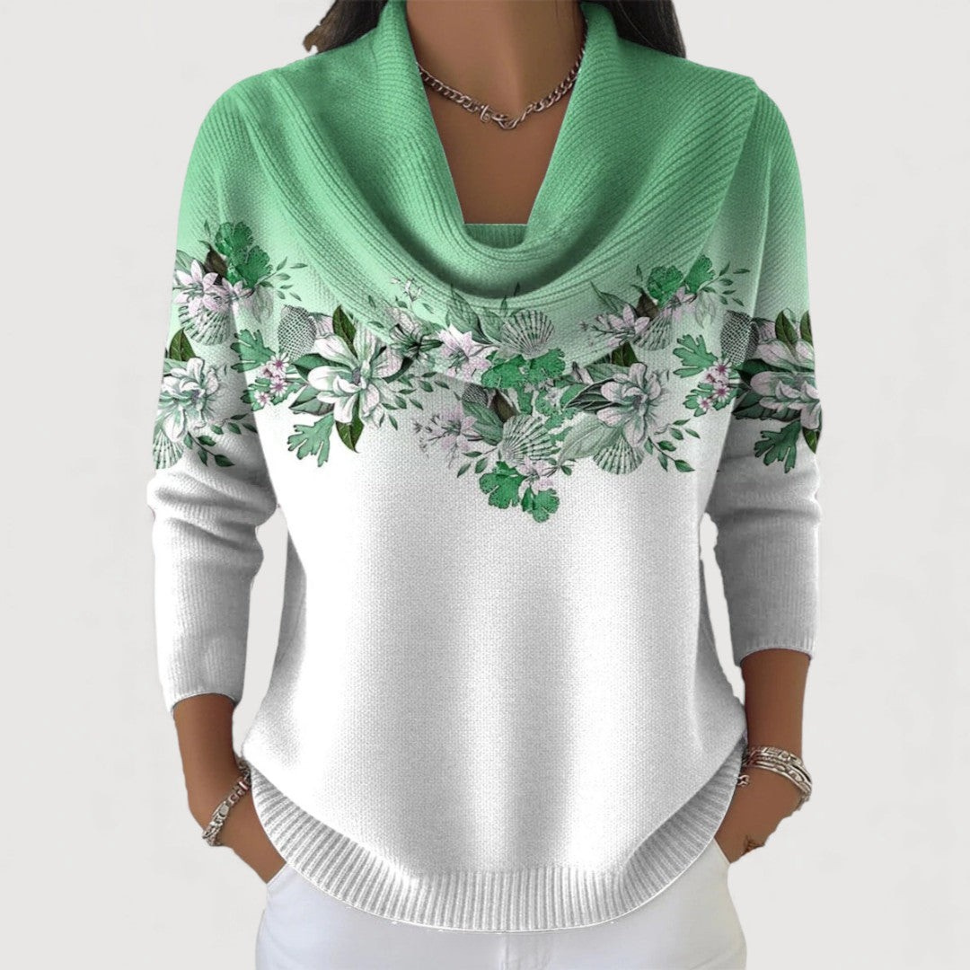 Alora floral jumper with soft neckline