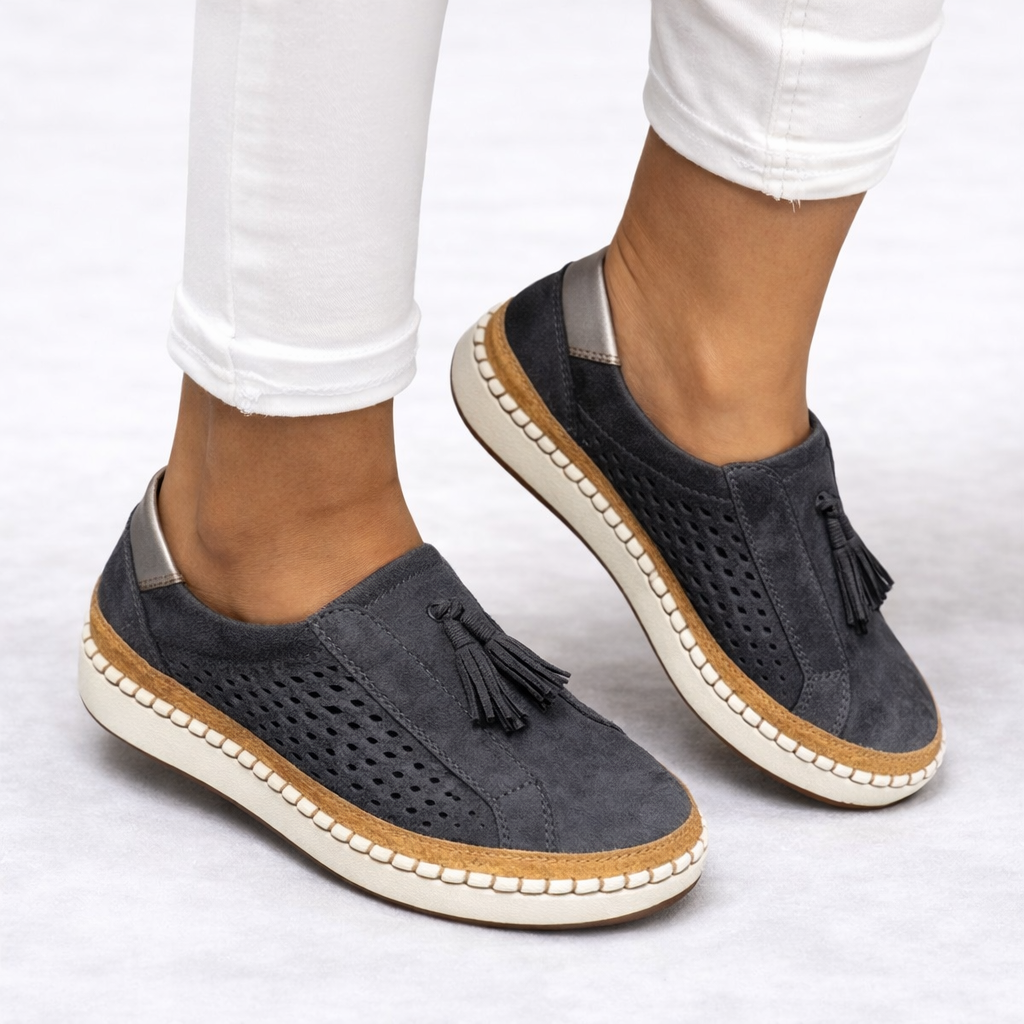 Women's Tassel Suede Slip-On Loafers