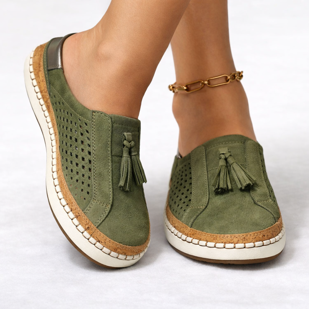 Women's Tassel Suede Slip-On Loafers